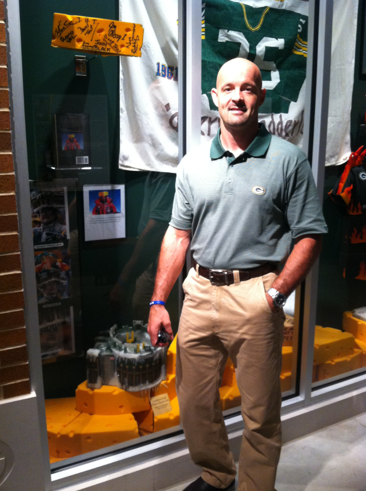 Cheesehead at Greenbay Packers Hall of Fame